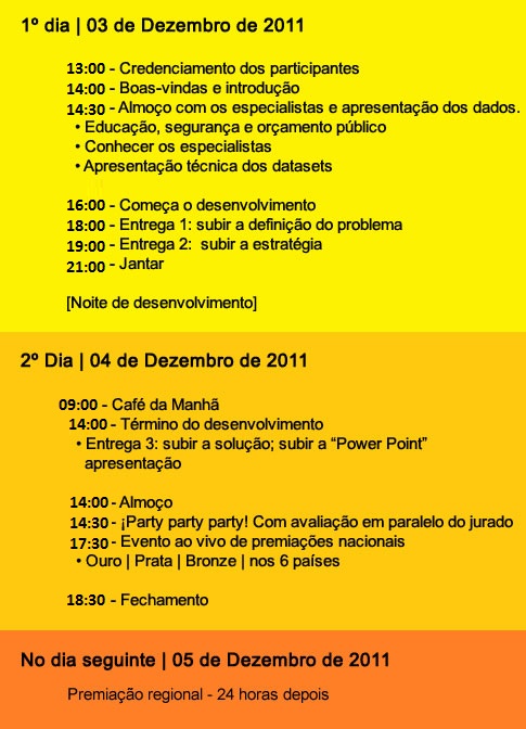 agenda programação