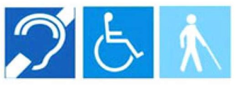 Ícones para simbolizar pessoas com deficiências