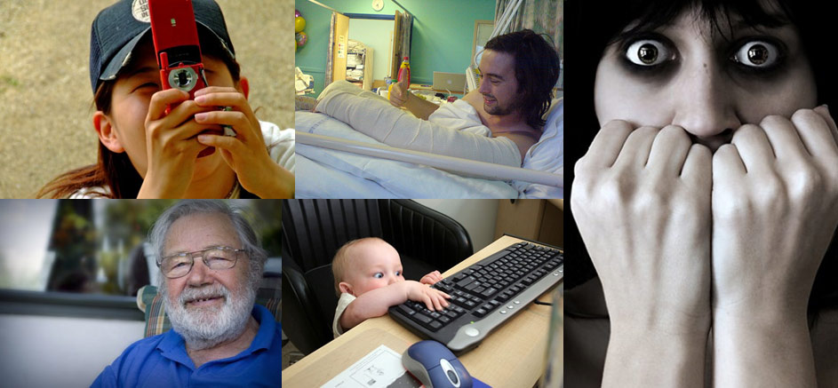 Imagens de diversas pessoas, representando os diversos tipos de usuários de internet
