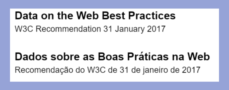 Dados sobre as Boas Práticas na Web